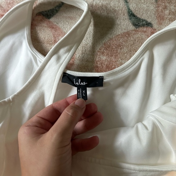 LULU’S Always Admired White Sleeveless Mini Skater Dress. - Picture 8 of 8